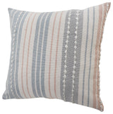 Delicate Textured Striped Throw Pillow