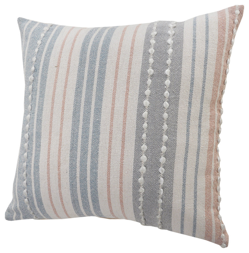 Delicate Textured Striped Throw Pillow