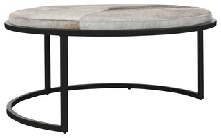Hayword Hide Set of 2 Nesting Coffee Tables, Sparrow Gray