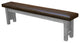 Barnwood Style Timber Peg Upholstered Bench, Thunder White, 4 Foot, Quarter Espresso