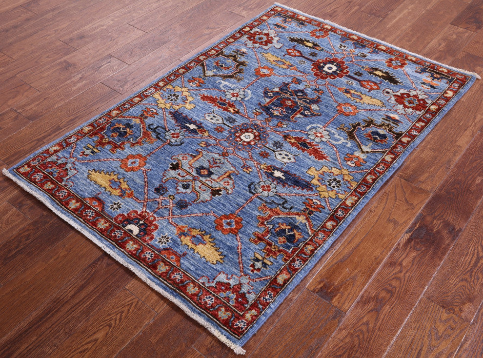 Hand Knotted Persian Fine Serapi Wool Rug 3' 3" X 4' 10" - Q12898