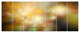 Perfect Yellow Green Starry Sky, Abstract Canvas Art Print, 83"x32", 7 Panels