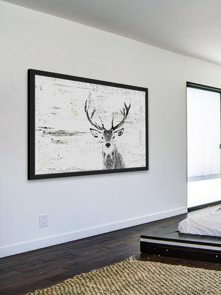 Parvez Taj "Inquisitive Deer" Framed Painting Print, 30"x20"