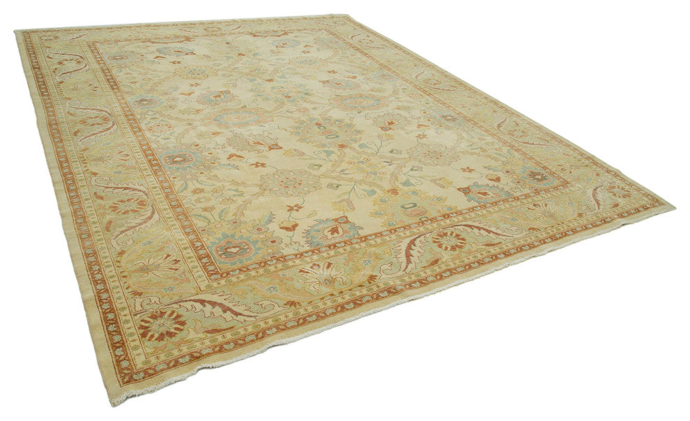 Rug N Carpet - Handwoven Oriental 9' 8" x 11' 7" Soft Oushak Area Rug