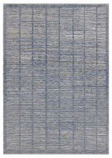 Dounia Striped Blue/ Light Gray Runner Rug 3'X10'