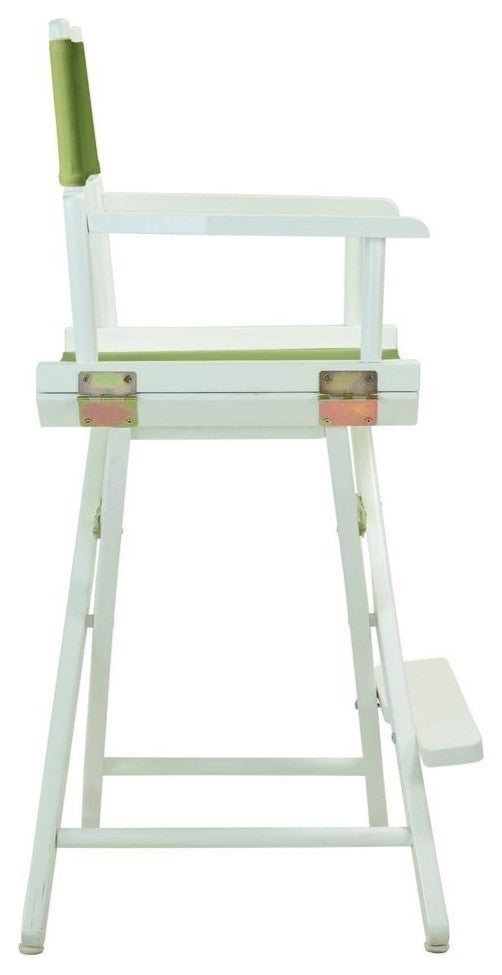 024" Director's Chair White Frame-Lime Green Canvas