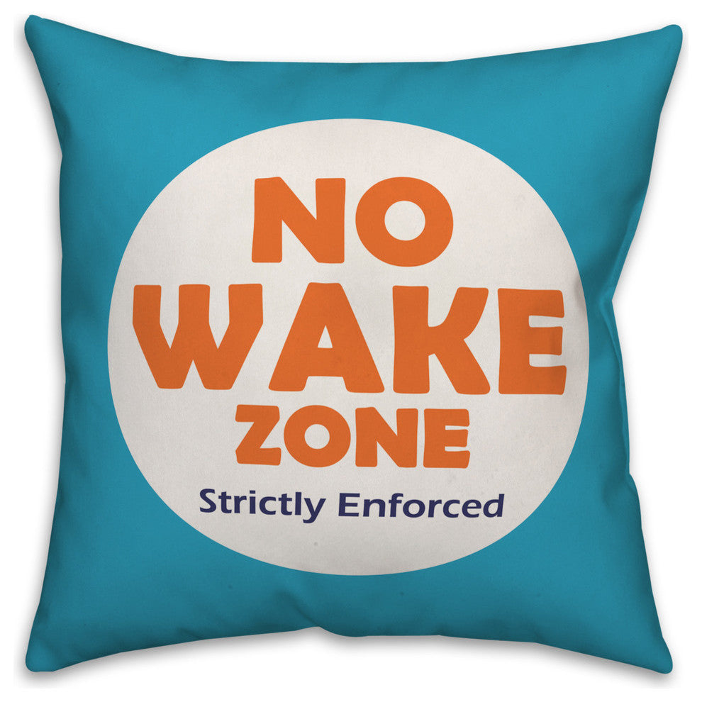 No Wake Zone 18x18 Throw Pillow