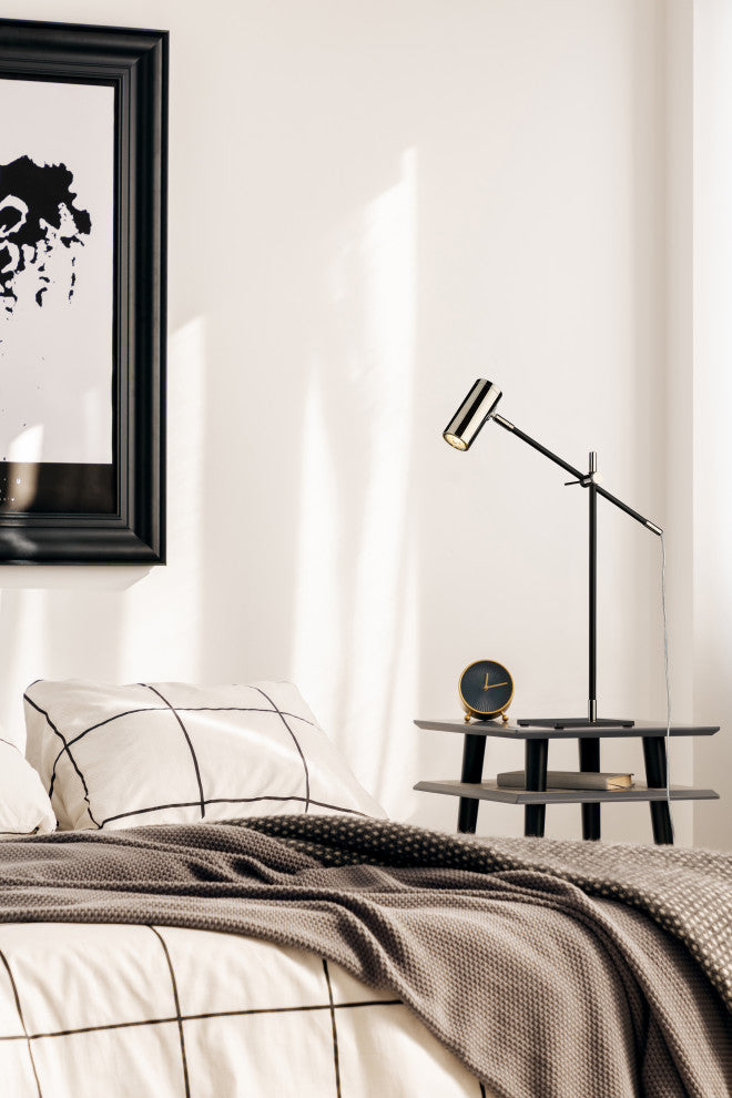 Zlite 814TL-MB-PN 1-Light Table Lamp, Polished Nickel
