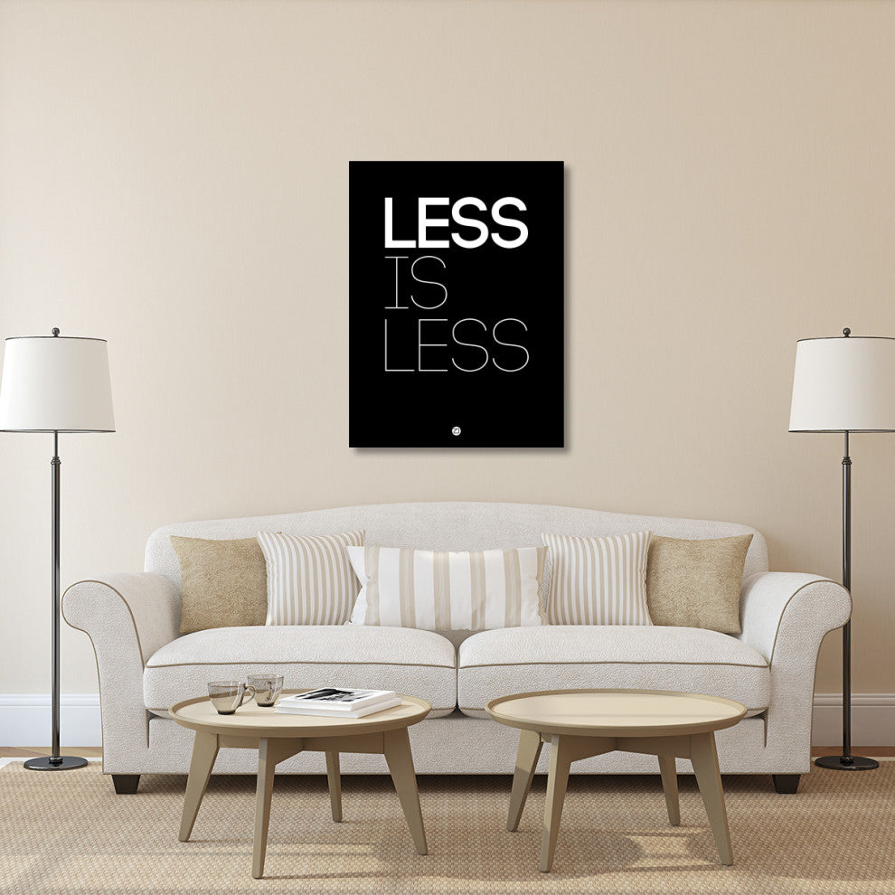 "Less Is Less Poster Black" Fine Art Print