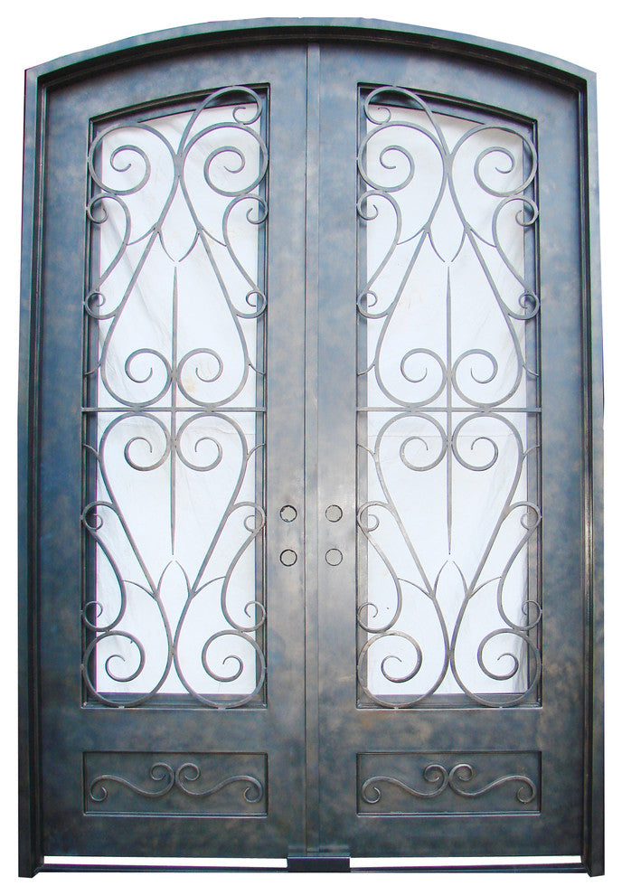 Double Wrought Iron Double Doors 108"x72"