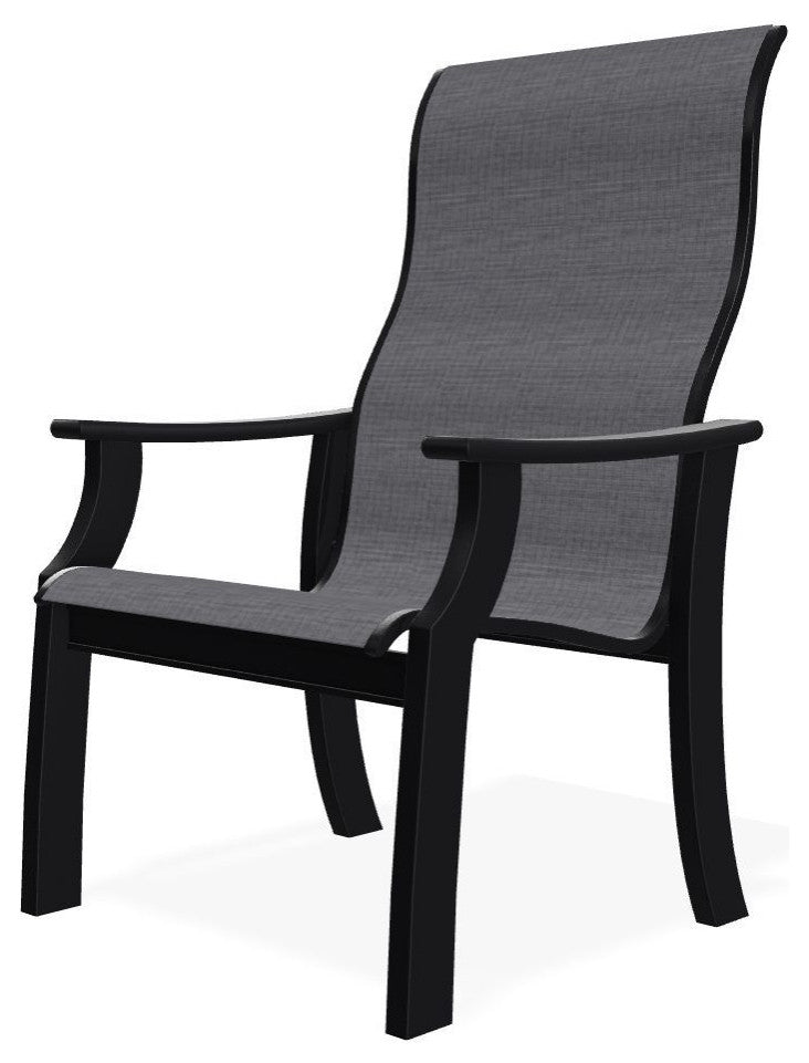 St. Catherine Sling Outdoor Armchair, Augustine Pewter/Black