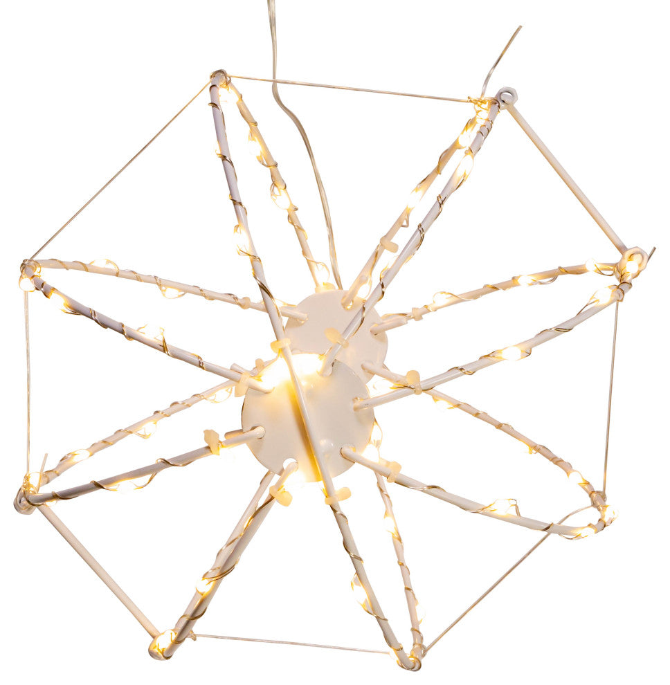 8" Warm White LED Foldable Metal Sphere