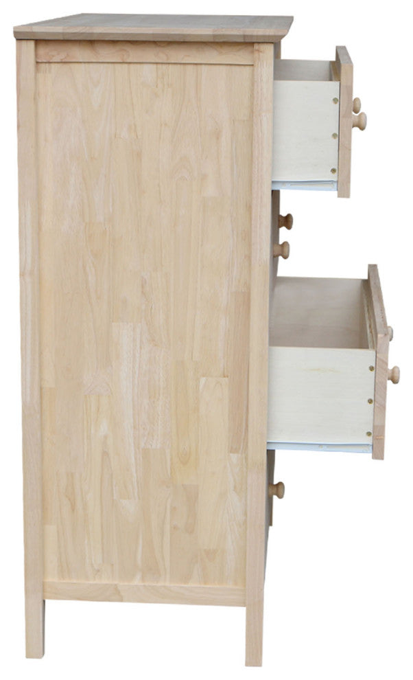 Solid Wood Dresser Chest With 4 Drawers