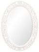 Suzanne Oval Mirror, White