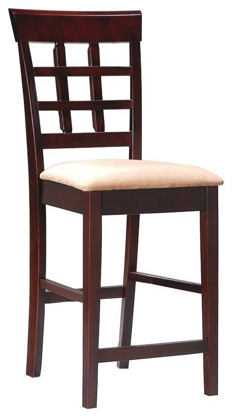 Hyde Wheat Back Cappuccino 24" Counter Stools Chairs, Set of 3