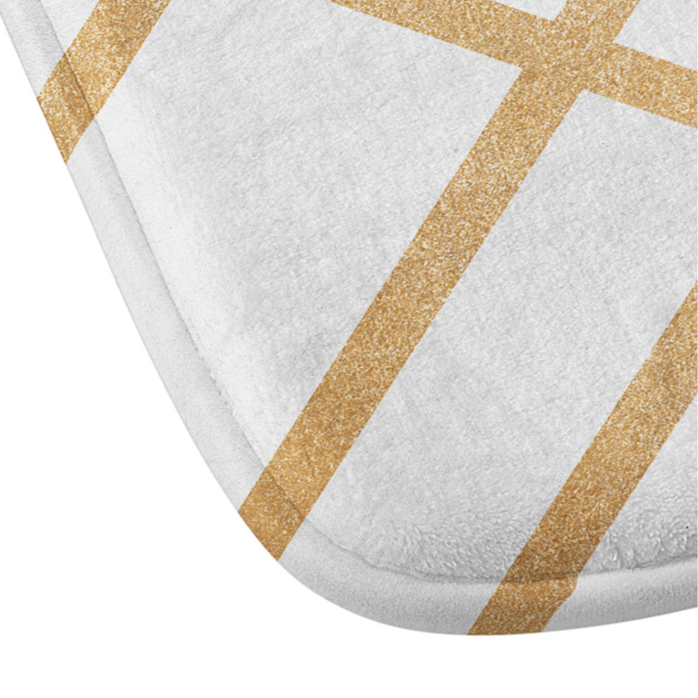 Deny Designs Elisabeth Fredriksson Golden Geo Bath Mat, 17"x24"