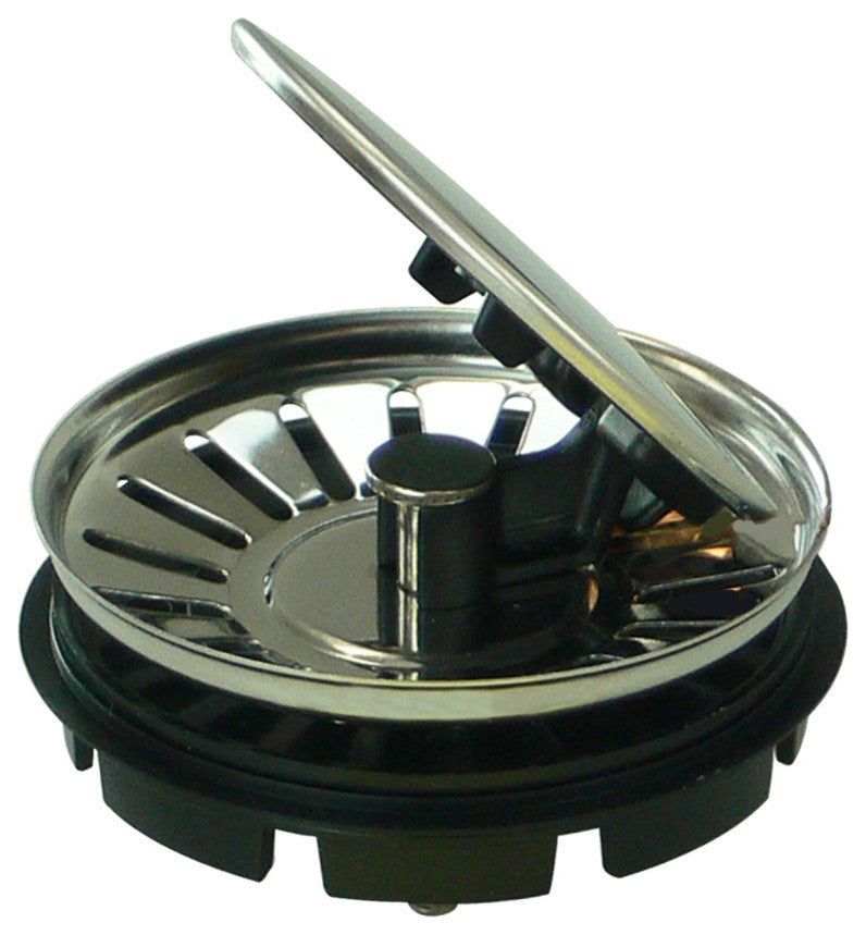 Transolid  3.5-in Flip-Top Disposer Strainer, Brushed Stainless Steel