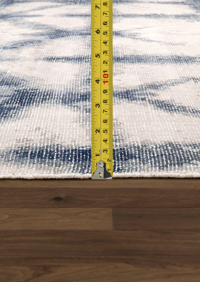 Shibori Collection, Loomed Silk/Wool Area Rug, Silver, 9' 0" X 12' 0"