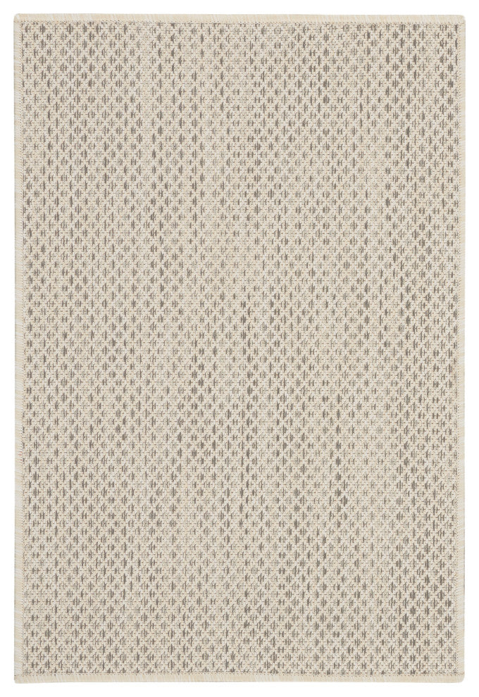Nourison Courtyard 2' x 3' Ivory Silver Modern Area Rug