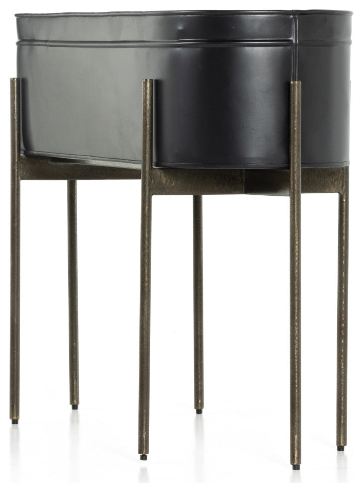 Jed Large Planter-Iron Matte Black
