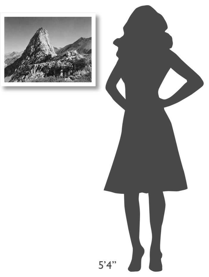 "Fin Dome, Kings River Canyon, 1936" Paper Art, 24"x19"