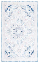 Safavieh Arizona Machine-Washable Collection ARZ324 Rug, Ivory/Aqua, 4'x6'