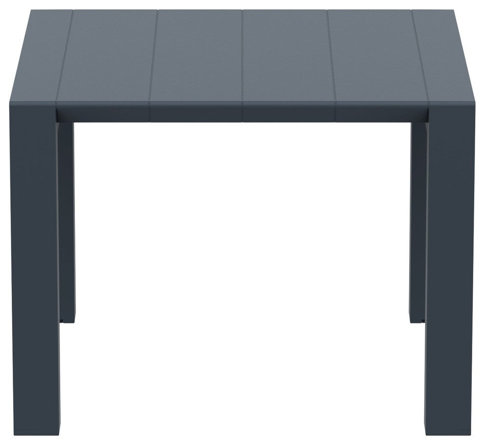 Compamia Vegas 39"-55" Extendable Dining Table, Wicker Dark Gray