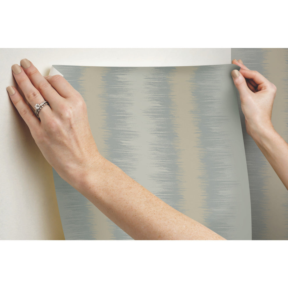 Dark Gray Quill Stripe Wallpaper