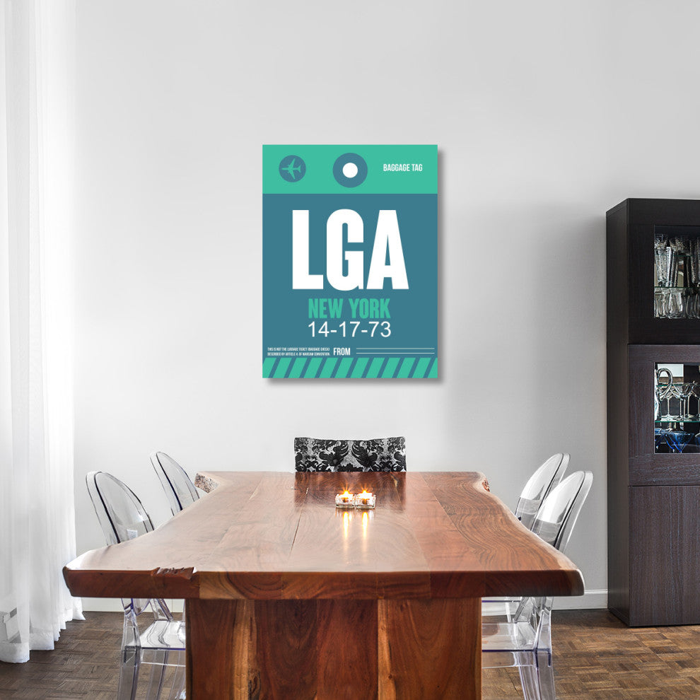 "LGA New York Luggage Tag 2" Fine Art Print