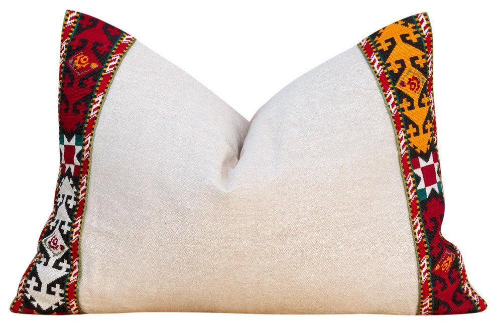 Gina Linen Tribal Border Pillow