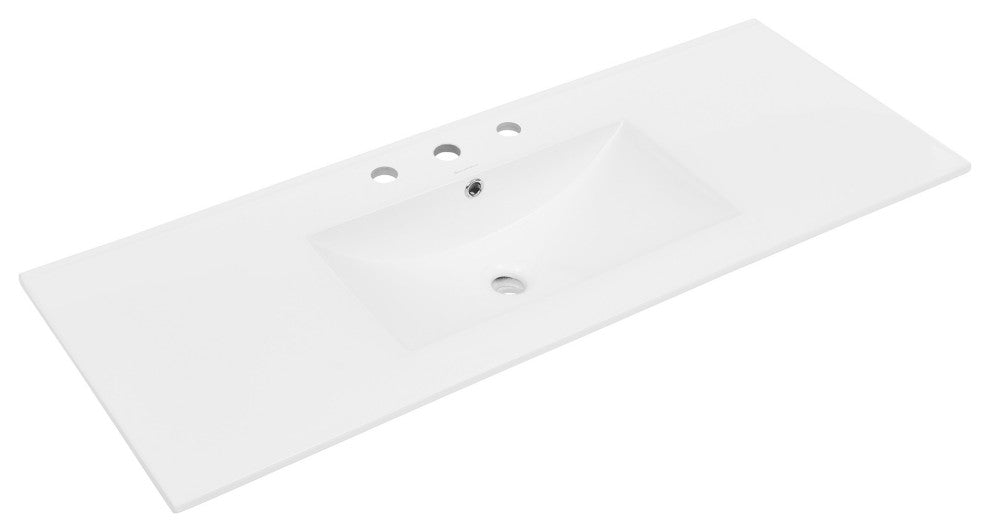 Ceramic Vanity Top 48" With Three Faucet Holes