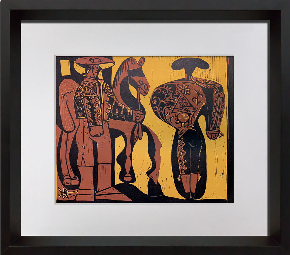 Pablo Picasso Linogravure Ltd Edition - "Picador et Torero"� + Custom Framing