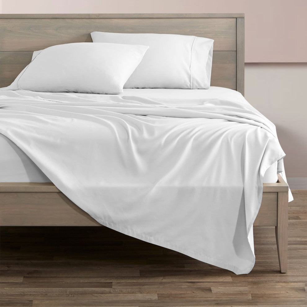 Organic Cotton Flat Sheet, White, King, 108"x105"