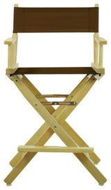 24" Director's Chair, Natural Frame, Brown Canvas