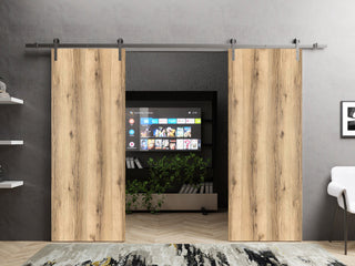 Slab Barn Door Panel 18 x 96 | Planum 0010 Oak