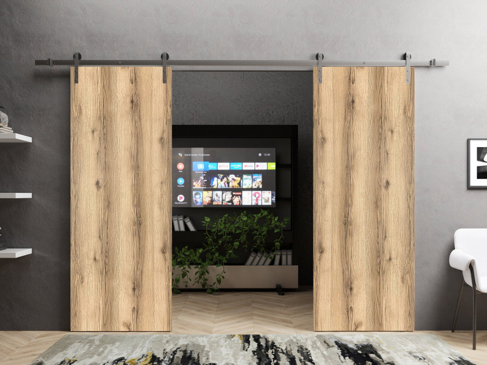 Slab Barn Door Panel 18 x 96 | Planum 0010 Oak