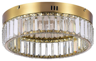 Stella Single Tier LED Flushmount Brushed Brass