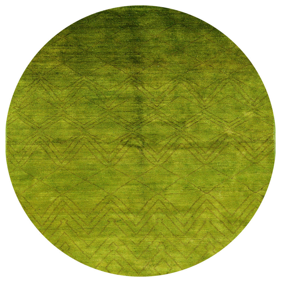 Ahgly Company Indoor Round Mid-Century Modern Area Rugs, 7' Round