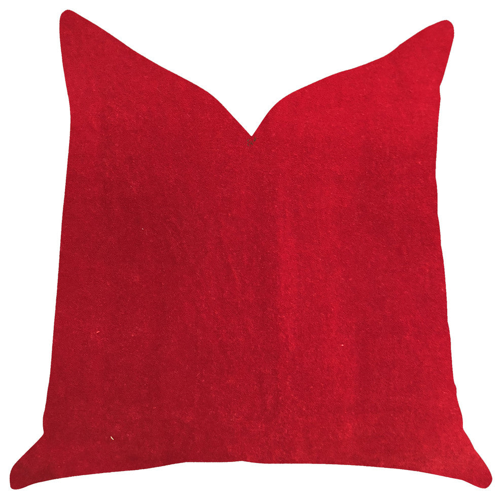 Amber Rose Luxury Throw Pillow in Red  , 22"x22"