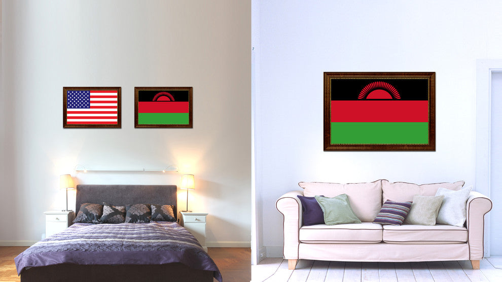 Malawi Country Flag Canvas Print, 27"x39"
