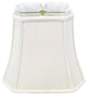 Royal Designs Square Cut Corner Bell Lamp Shade, White, 7.5"x12"x10.25", Single