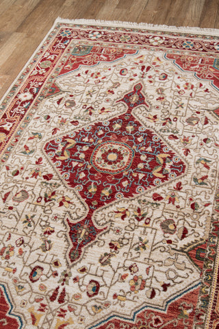 Lenox LE-02 Machine Made Red Area Rug 5'x5' Round