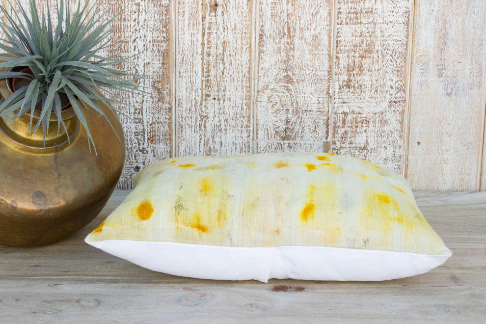 Puhor Tie Dyed Organic Silk Lumbar Pillow