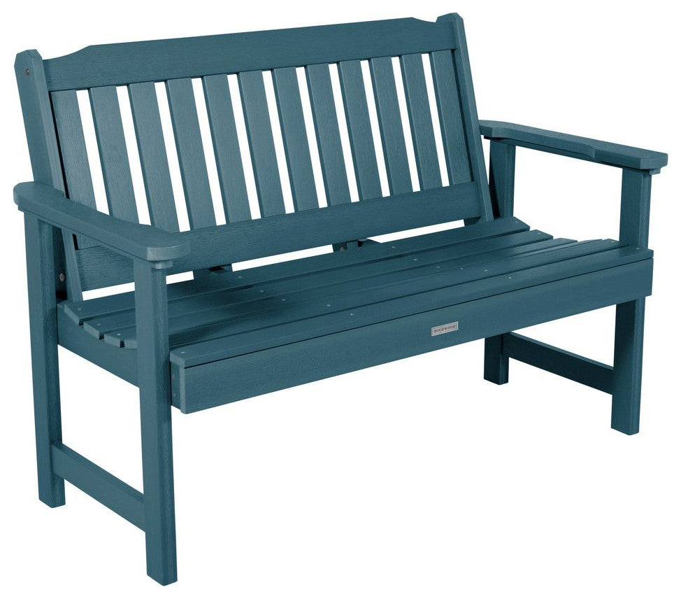 4' Lehigh Bench, Chairs, Conversation Table, 4-Piece Set, Nantucket Blue