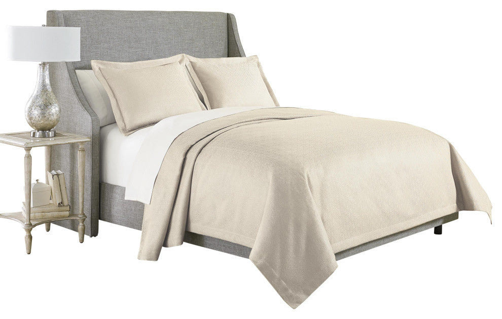 Potenza 3-Piece Queen Bed Throw Set - Pearl