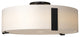 Impressions Large Semi-Flush, Black Finish, Opal Glass