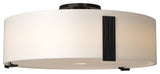 Impressions Large Semi-Flush, Black Finish, Opal Glass