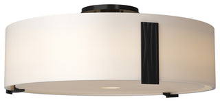 Impressions Large Semi-Flush, Black Finish, Opal Glass