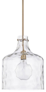 Capital Lighting 325717 1 Light 15" Tall Pendant - Aged Brass