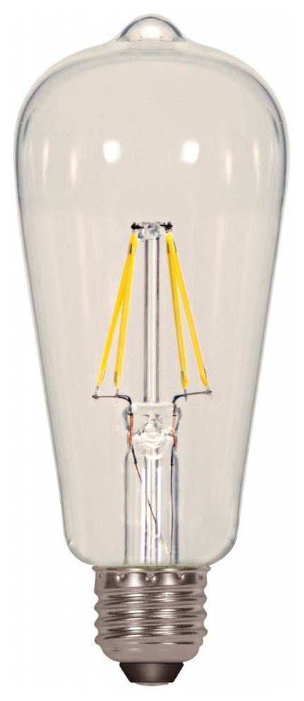 6.5W ST19 LED Clear Medium Base, 3000k, 810 Lumens, 120V
